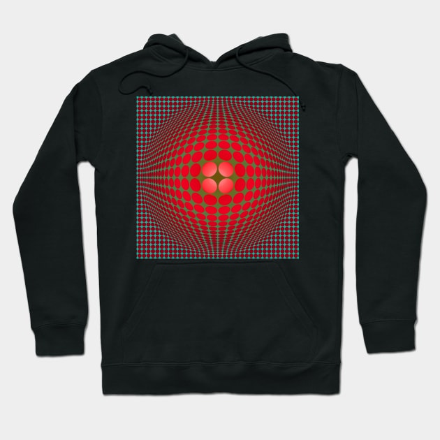 Homage to Vasarely 10 Hoodie by MichaelaGrove